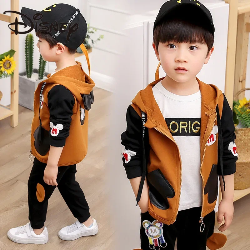 

Disney Children's Spring and Autumn Mickey Mouse Set 2023 New Children's Hoodie Three Sets of Boys' Clothes