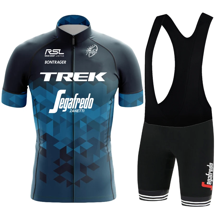 Men's Cycling Suit TREK Costume Bike Mtb Set Male Clothing Man Laser Cut Jerseys Shirt Pants Jersey Sets to Dress Tricuta Bib 3