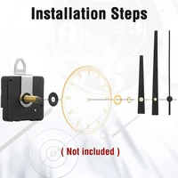Y9RE Wood Clock Hands Mechanism with Hooks Clock Movement Replacement Kit for Clock 2