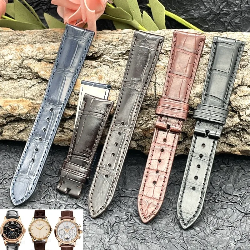 

Оригинальный браслет из крокодиловой кожи, адаптирован к Patek Philips classic moon phase