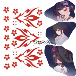 Game Honkai Star Rail Sparkle Cosplay Tattoo Stickers Waterproof Durable Tattoo Temporary Halloween Body Tatouage Stickers Praty
