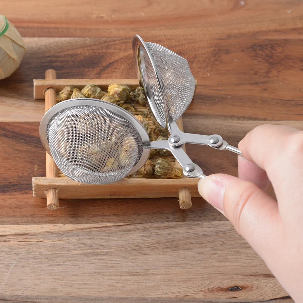 Reusable Stainless Steel Tea Strainer Mesh Infuser Locking Spice Tea Ball Filter with Handle Filter Diffuser Handle Ball