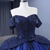 Elegant Princess Wedding Guest Dresses For Women Ball Gown Sweetheart Backless Cap Sleeve Short Sleeves RSM231116 Sequins 5