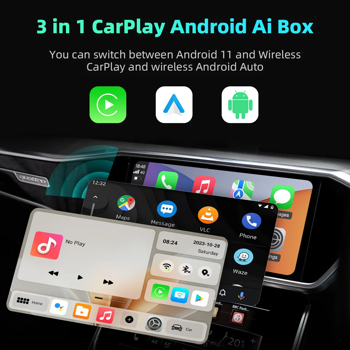 AuroraLink ī÷ Ai ڽ  ȵ̵ ڵ , ڵ ÷  TV ڽ, GPS   HDMI Ϳ, 4GB 64GB 