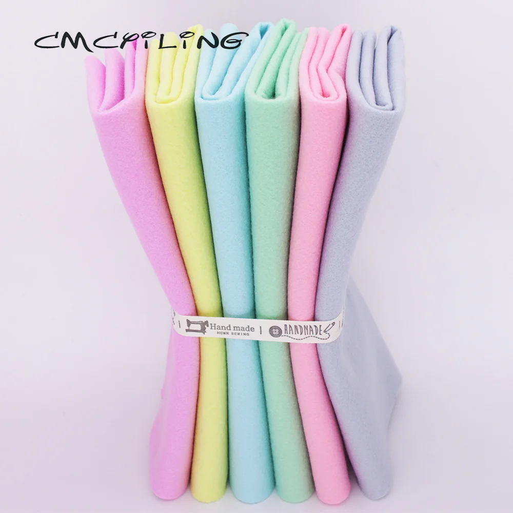 6Pcs/Lot 25cmx28cm CMCYILING Felt Set Soft Fabric For Needlework DIY Sewing Dolls Crafts Polyester Cloth Handmade Material