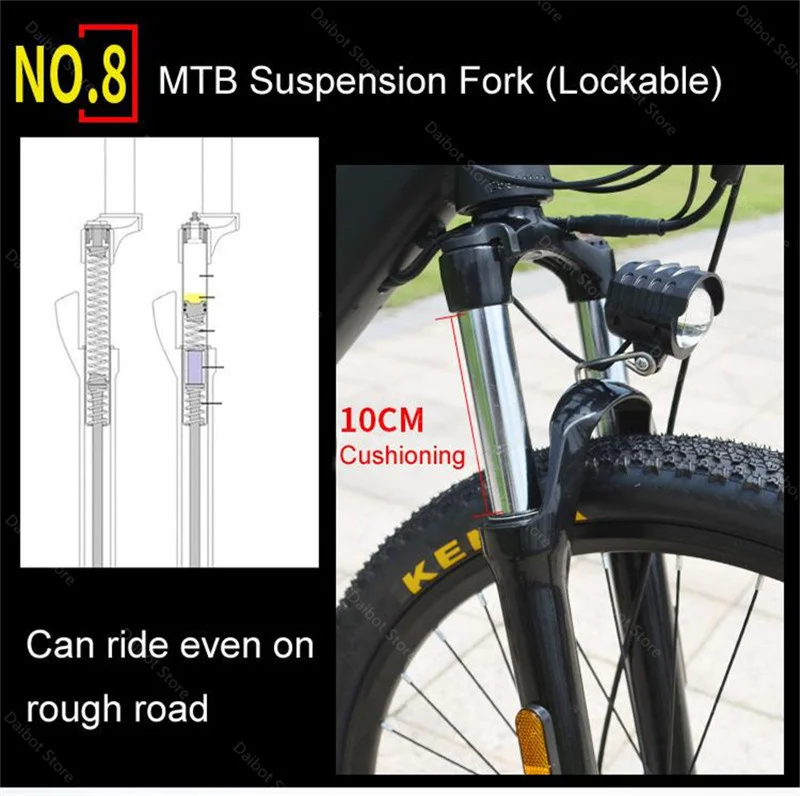 Electric Mountain Bicycles Two Wheels Electric Bicycles 26 Inch 350W 48V Smart Adults Electric Scooter Bike With Seat (23)