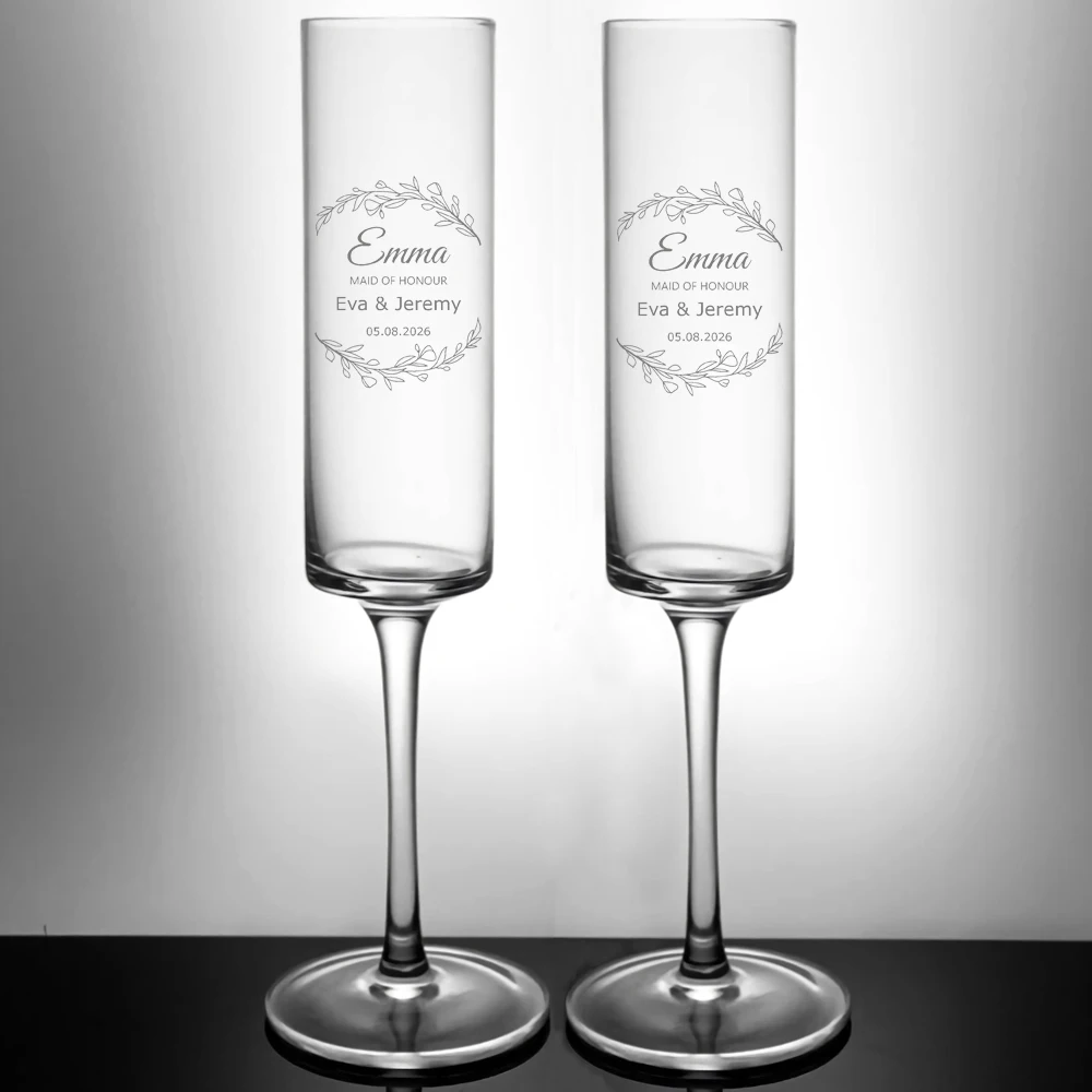Personalized Wedding Champagne Flutes Gift Set