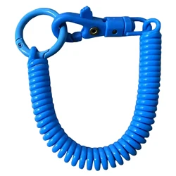 Retractable Spring Cable Keychain: Versatile & Colorful Coiled Lanyard Key Ring (6)