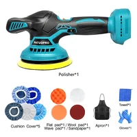 5000RPM 150mm Cordless Polisher 6Gears Rechargeable Car Polishing Machine Electric Rotary Tool For Makita 18V Battery(NoBattery) 1