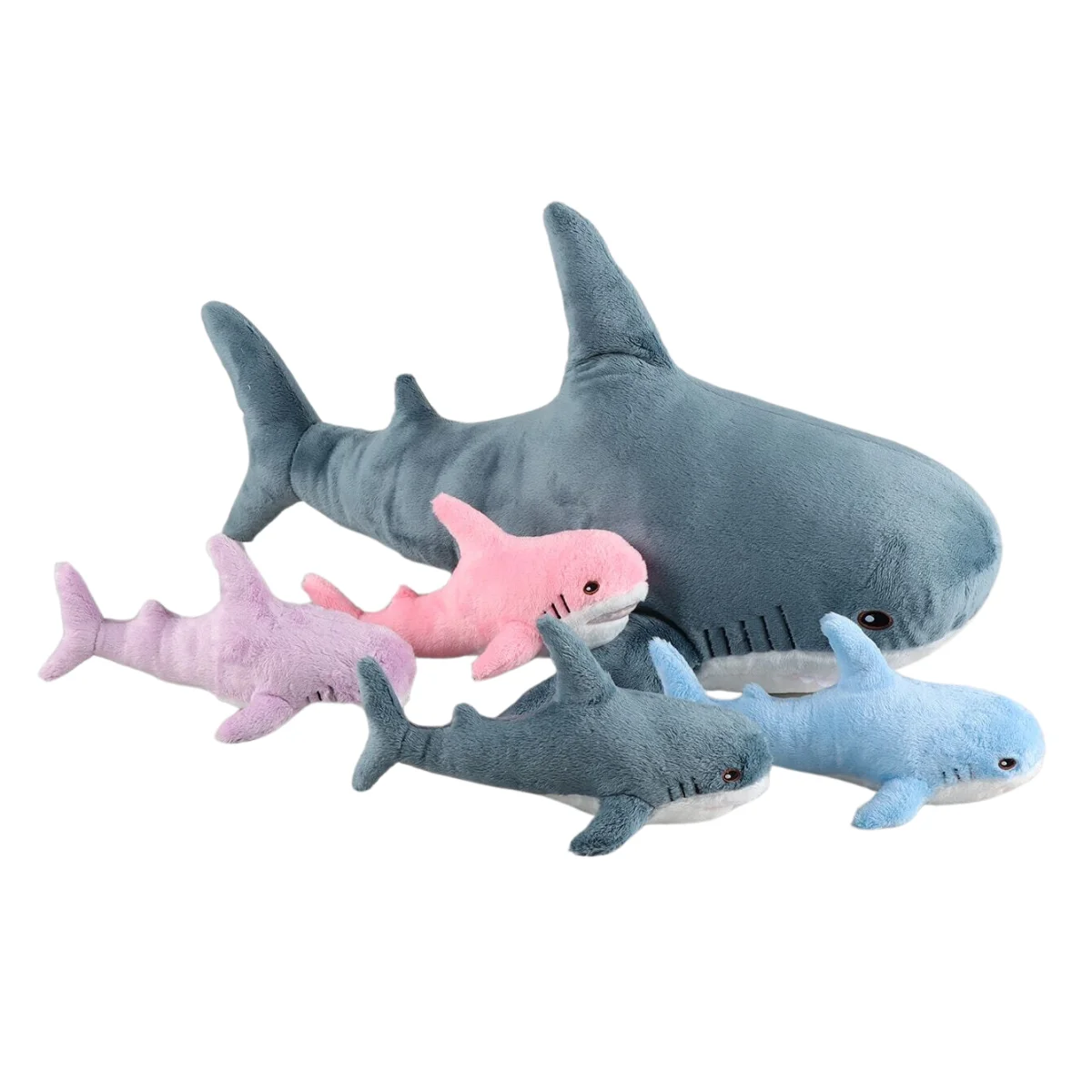 55cm peluche animale squalo gigante con 4 peluche per bambini nella sua  pancia morbido squalo Squishy giocattoli cuscini giganti squalo per regali  per bambini compleanno - AliExpress, image size:1200x1200