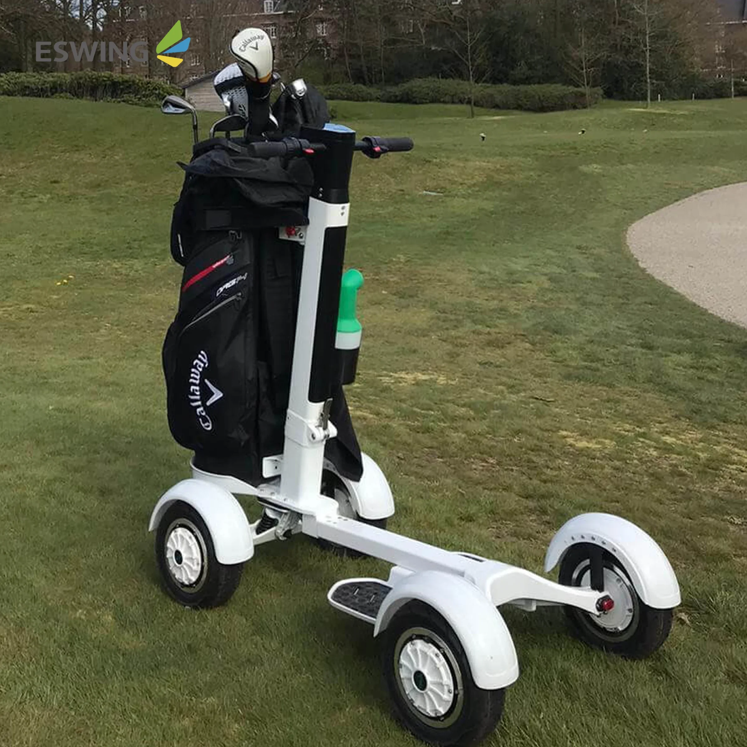 Folding Golf Trolley 4 Wheel 2000W Portable Electric Golf Scooter