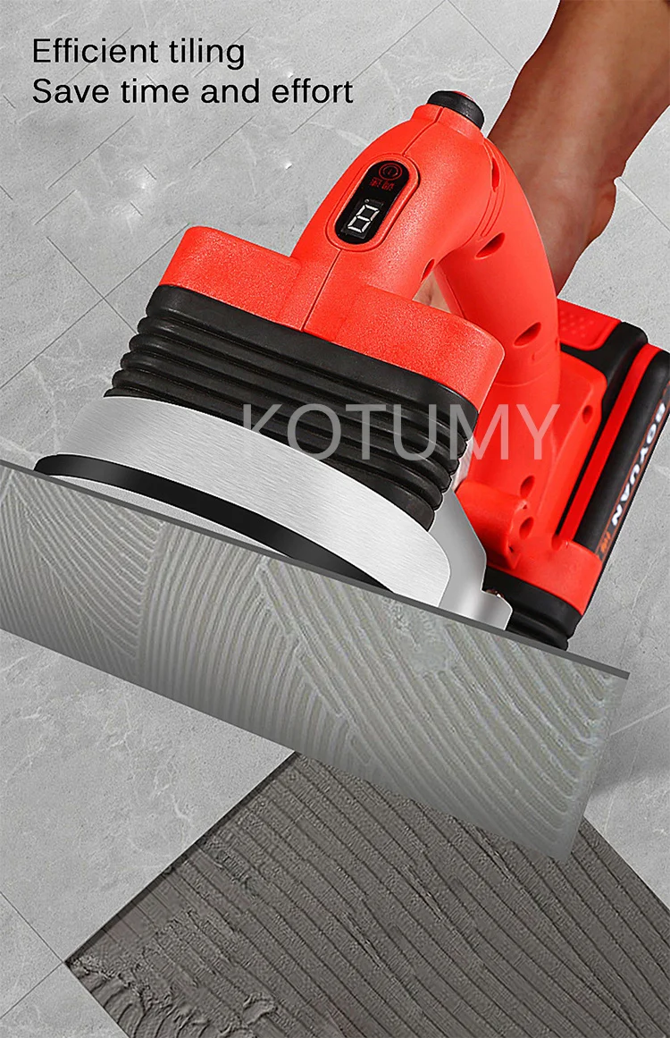 Tiles Vibrator Tiling Tiles Machine Suction Cup Automatic Floor Vibrator Leveling Tool with Battery 21V