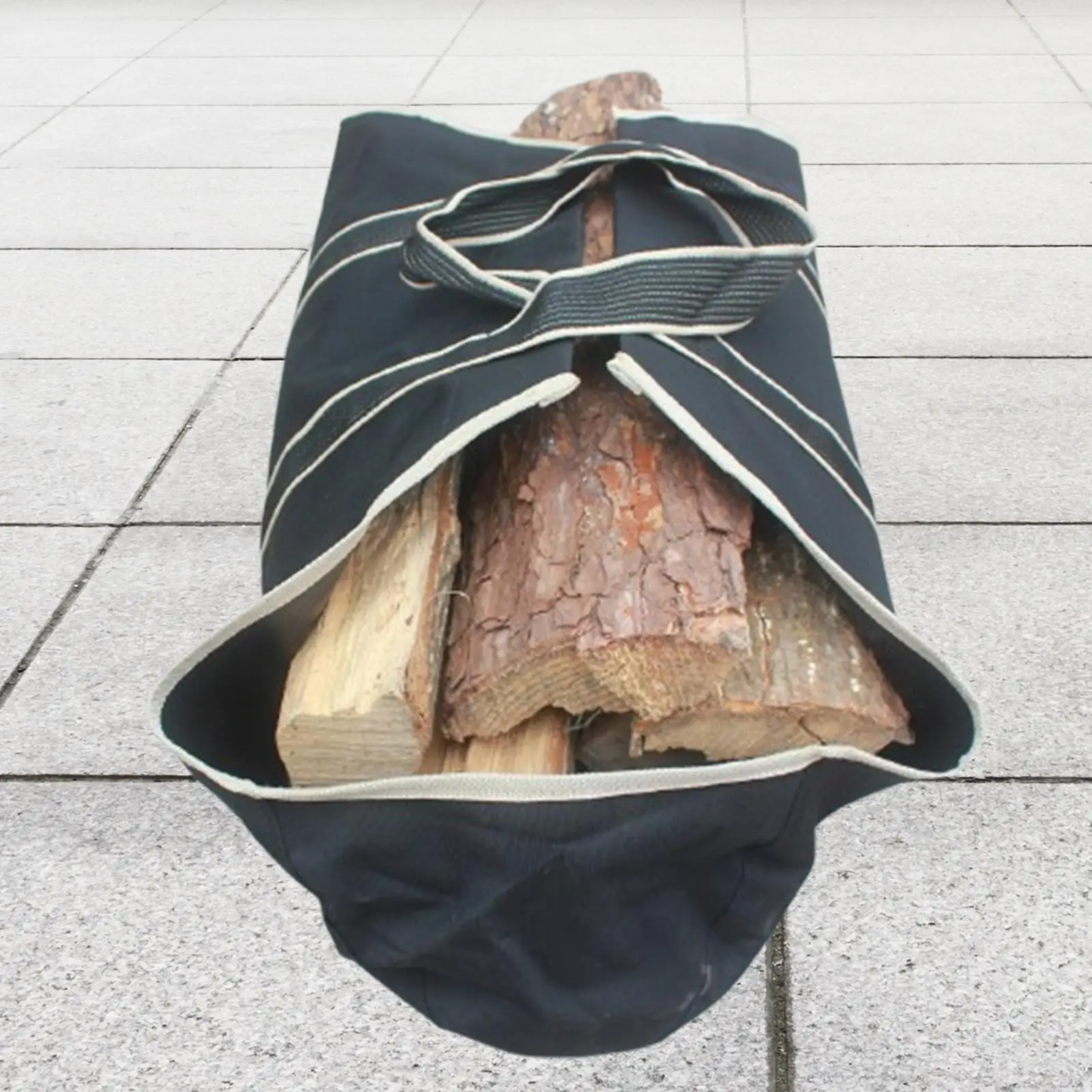 Firewood Carrier Handbag Fireplace Wood Holder for Barbecue Trip Backpacking 4