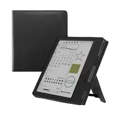 Premium PU Leather E - Reader Case with Hand Strap and Kickstand (Black)