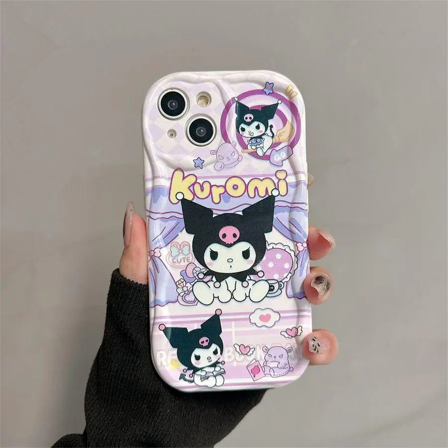 Funda de teléfono Kuromi Hello Kitty para Samsung Galaxy S24 Ultra S22 S21 Plus S20 S23 FE A55 A35 A54 A24 A14 A34 A25 A15 A53 A33 A73