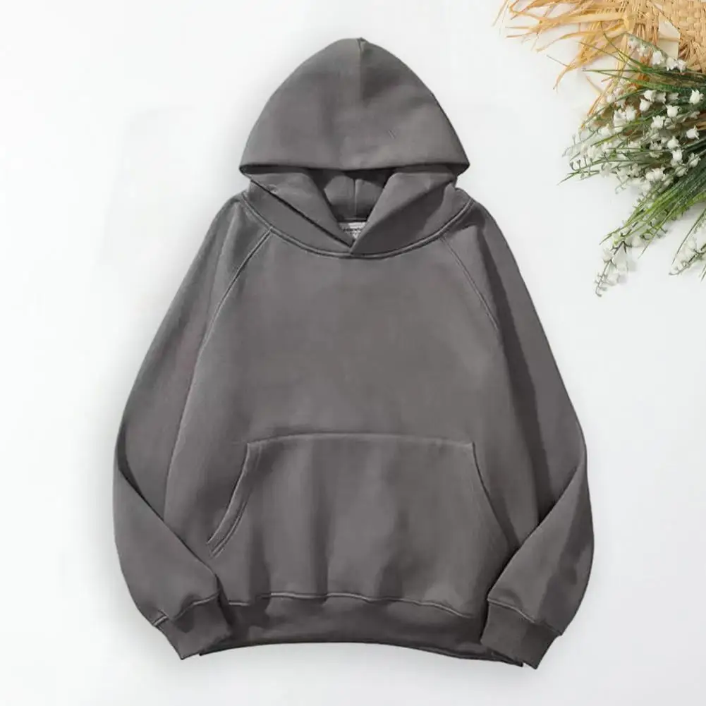 

Lightweight Men Hoodie Soft Men Hoodie Double-layered Men's Hoodies with Big Pockets Soft Loose Pullovers for Fall Winter
