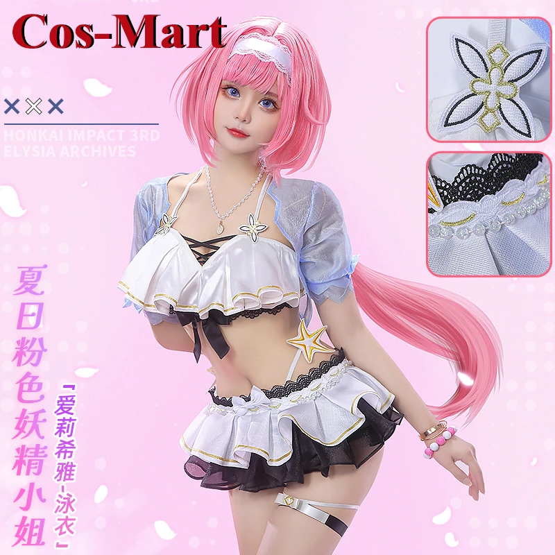 

Cos-Mart Hot Game Honkai Impact 3rd Elysia Cosplay Costume Lovely Sweet Summer Swimsuit Female Activity Party Role Play Clothing