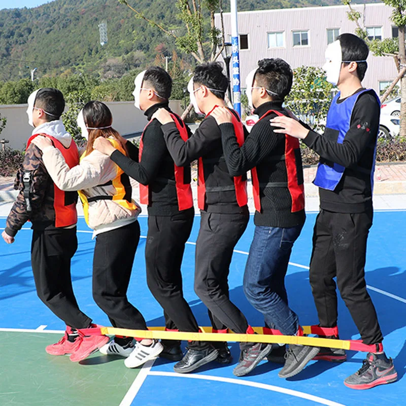 Outdoor Games Team Building Legged Race Bands For Adults Kids Cooperative Fun Sports Entertainment Giant Footsteps Carnival