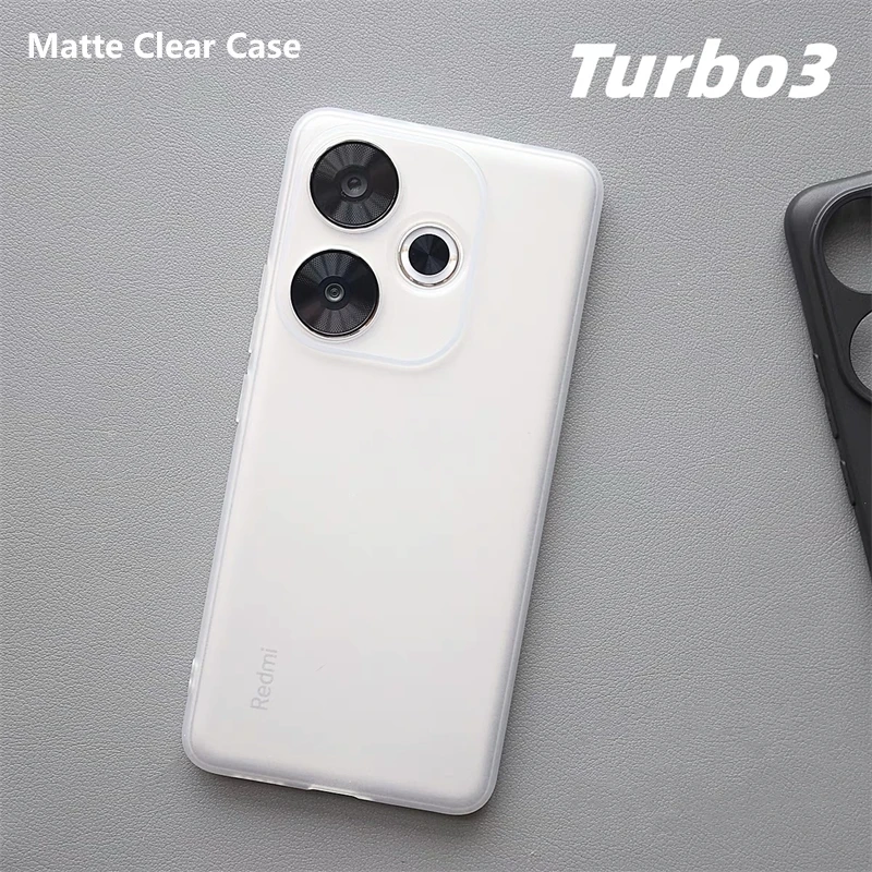 Matte Clear Case For Poco F6 Case TPU Soft Silicone Phone