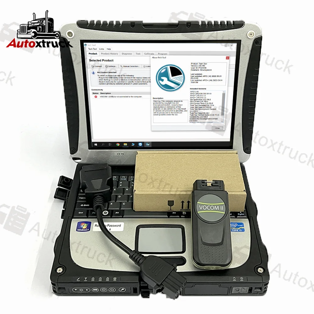 

Excavator 88894200 for 2.8.150 VOCOM II Vocom2 mini truck diagnostic Truck Bus Construction Diagnostic Scanner Tool CF19 Laptop
