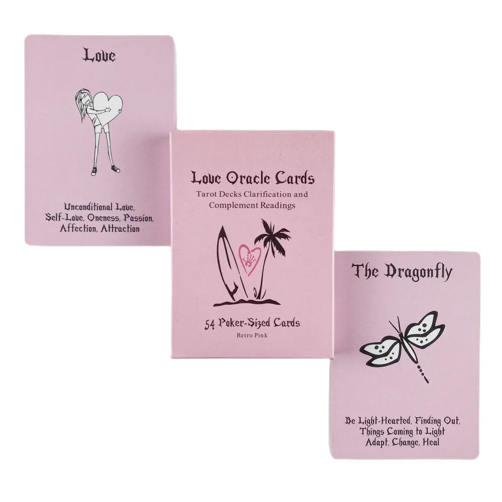 Island Time Pink Love Oracle Cards A 54 English Visions Divination Edition Tarot Deck Borad Games 6