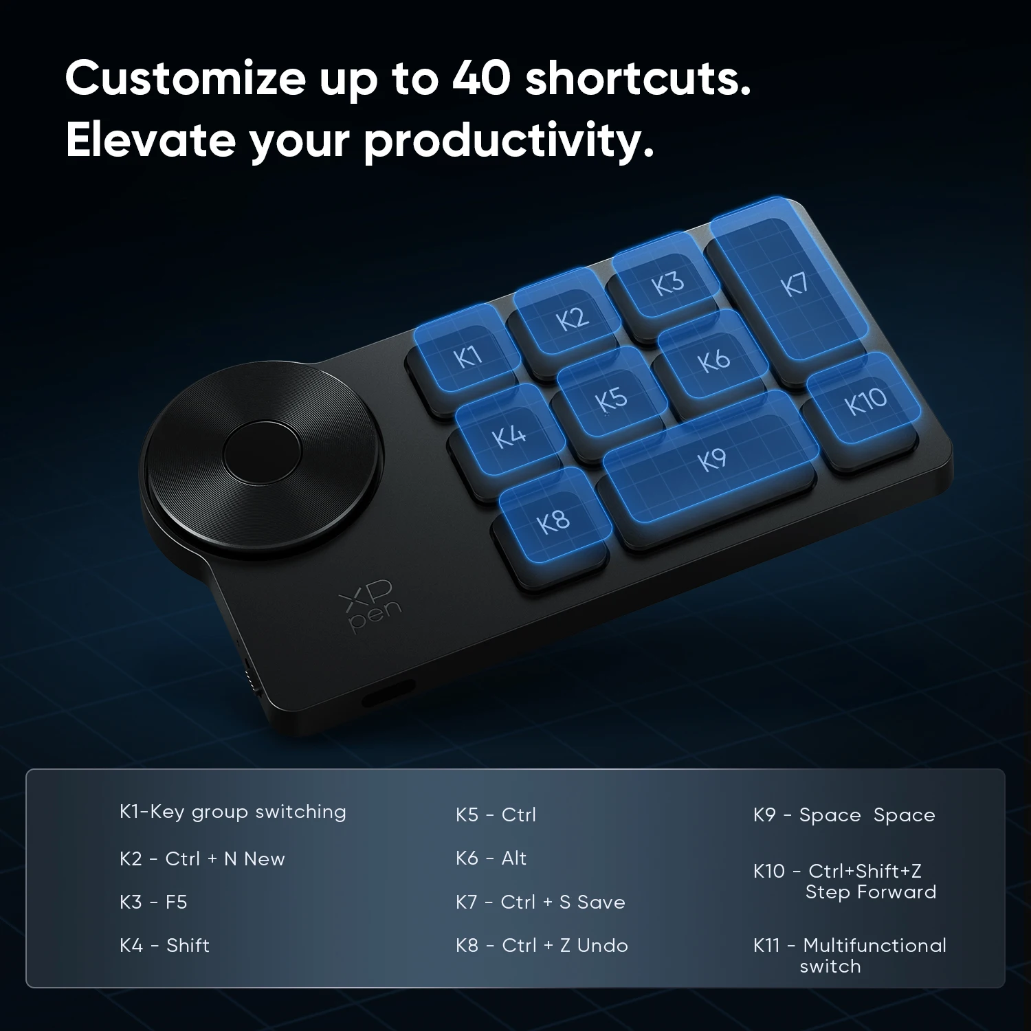 personalizáveis para Monitor Display Pen Tablet Gráfico, Bluetooth 5.0