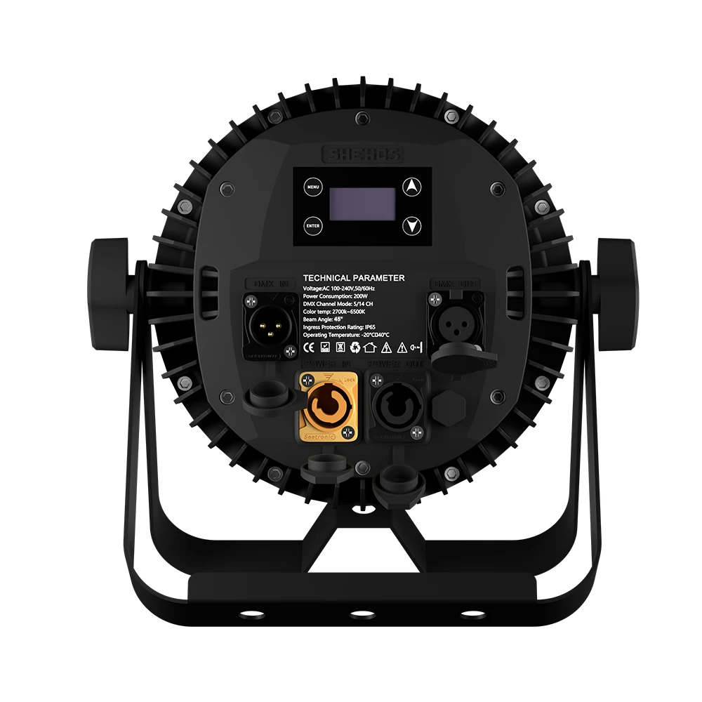 CoralPar DJ 디스코 밴드 무대용 쿨 앤 웜 COB 라이트, 균일한 색상 믹싱 터치 스크린, IP65 방수 파, 4x50w