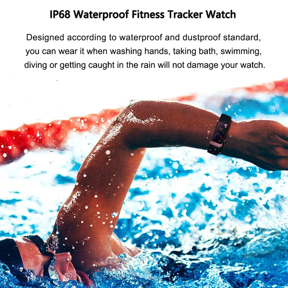 V19 Inteligente Fitness Tracker Pulseira, freqüência cardíaca,