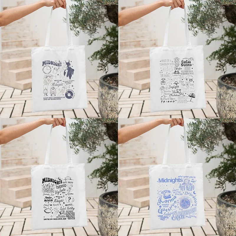 

Swiftie Tote Bag Best Souvenir for The Eras Tour Women Canvas Bag Gift for Taylor's Fans Female Stylish Fashion Shopping Bag
