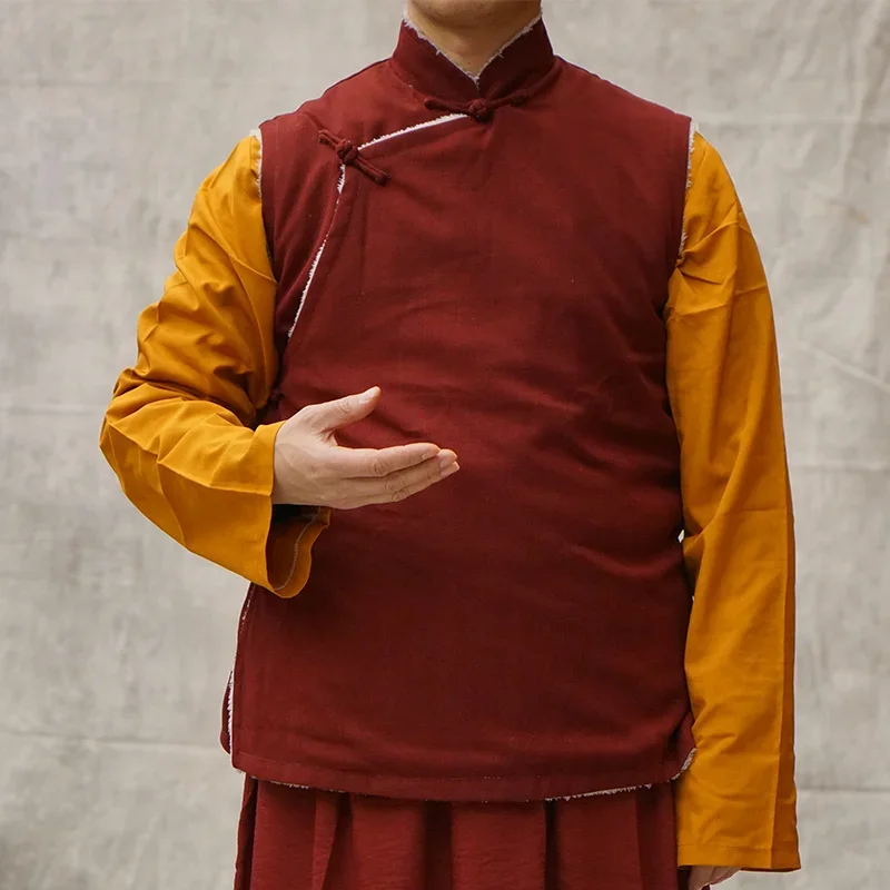 Lama Monk Clothes Winter Plush warm vest Dongbo cotton clothes lama monk clothing