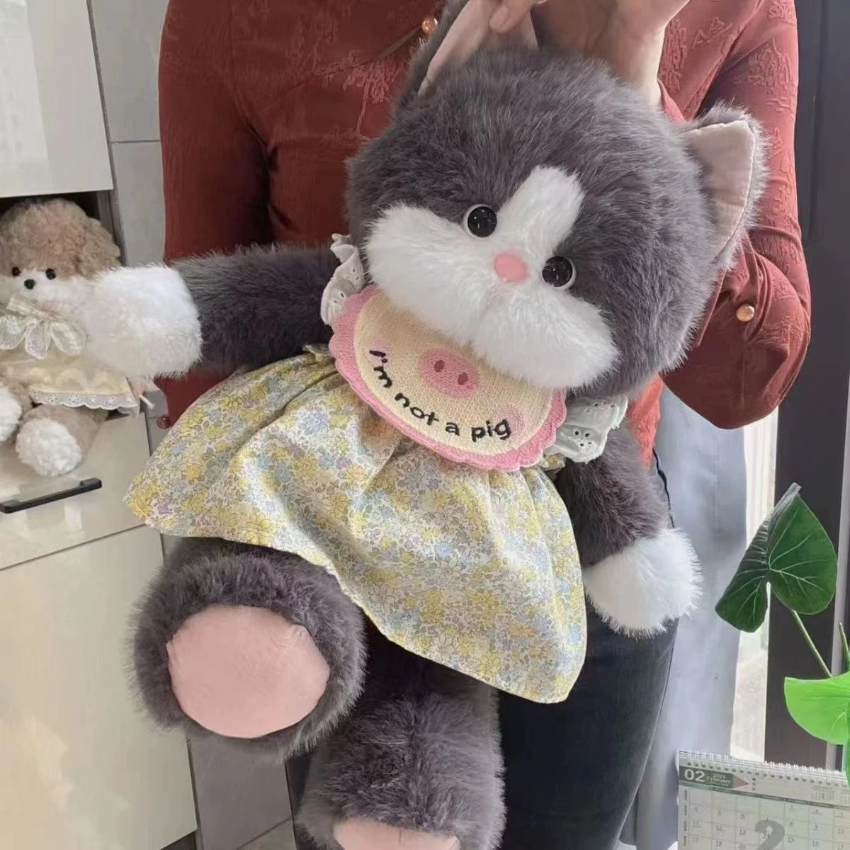 45CM Cute Black Cat Plush Toy Doll Cuddly Pillow Cushion Animal Black Cat Soft Plush Toy Doll for Boy Girl Birthday Gifts