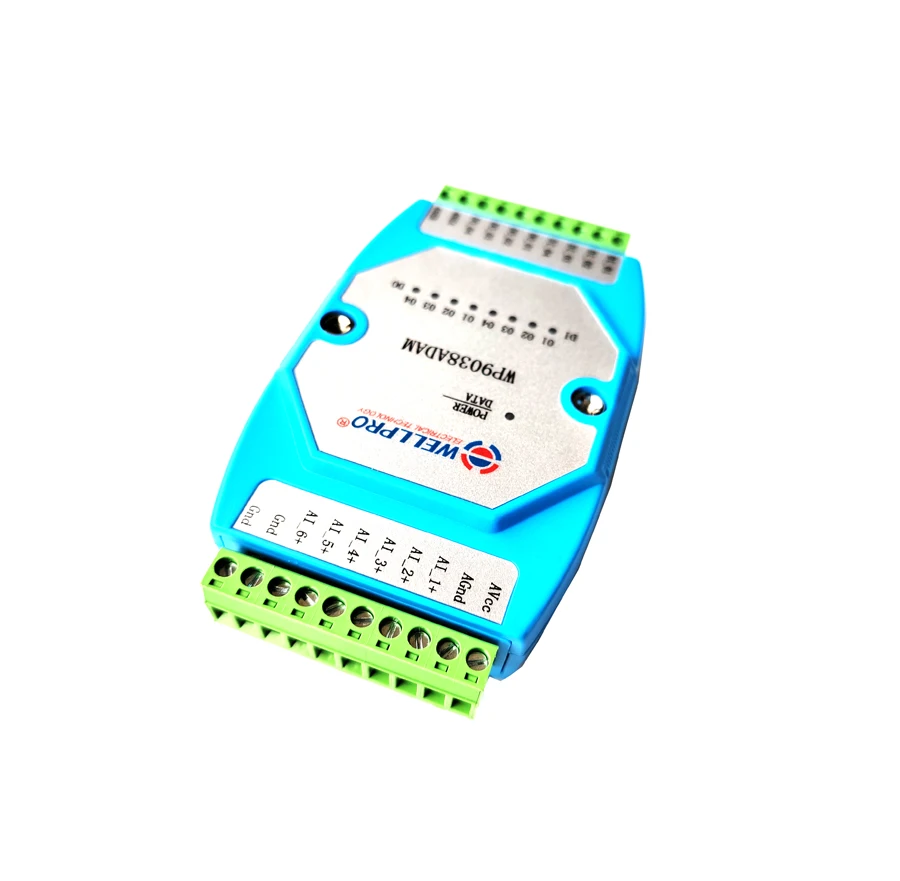 6AI 4DI 4DO 0-20MA 4-20MA input Digital input and output module RS485 MODBUS RTU communication WP9038ADAM WELLPRO