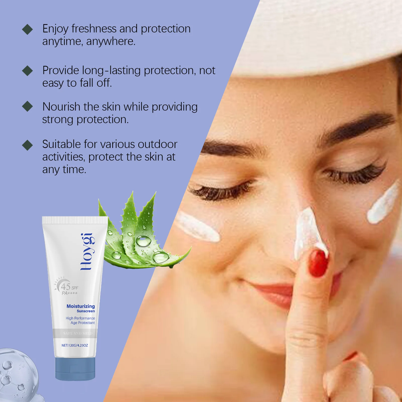 SPF45+ Sunscreen UV Protective Anti Oxidant Moisturize Repair prevent UV damaged face Oil Control Solar Blocker Sun Cream stick