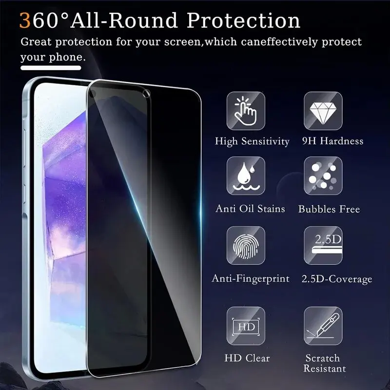 Anti-Spy Tempered Glass Privacy Screen Protector