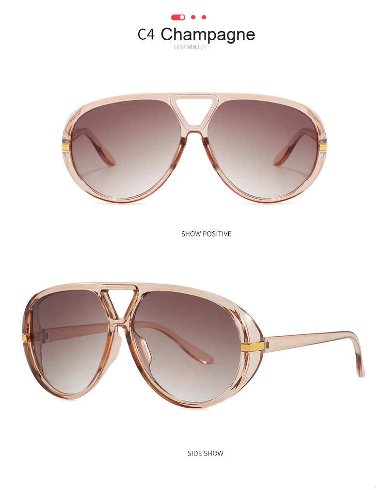 Wandern 3 stücke Mode Übergroßen Oval Rahmen Anti Licht Gläser für Frauen Outdoor Casual Shades Weibliche Marke Multi Farbe brillen – Detail 9