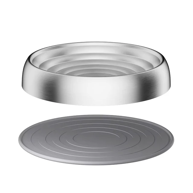 304 Stainless Steel Cat Dog Pet Bowl Non Slip Durable Anti Overthrow Shallow Mouth Design Not Black Chin Grain Basin 5