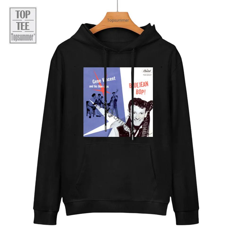 

Blue Jean Bop Album Sweatshirts Gene Vincent & His Blue Caps Tour Sweatshirt Men'S Stylish Streetwear 100 Cotton Hoodies