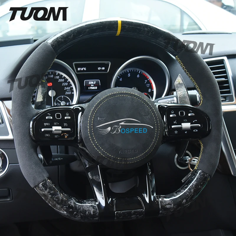 

Рулевое колесо из кованого углеродного волокна под заказ для Mercedes Benz A/C/E/S Class W205 W221 W463 W464 G63 G500 A45 AMG W204