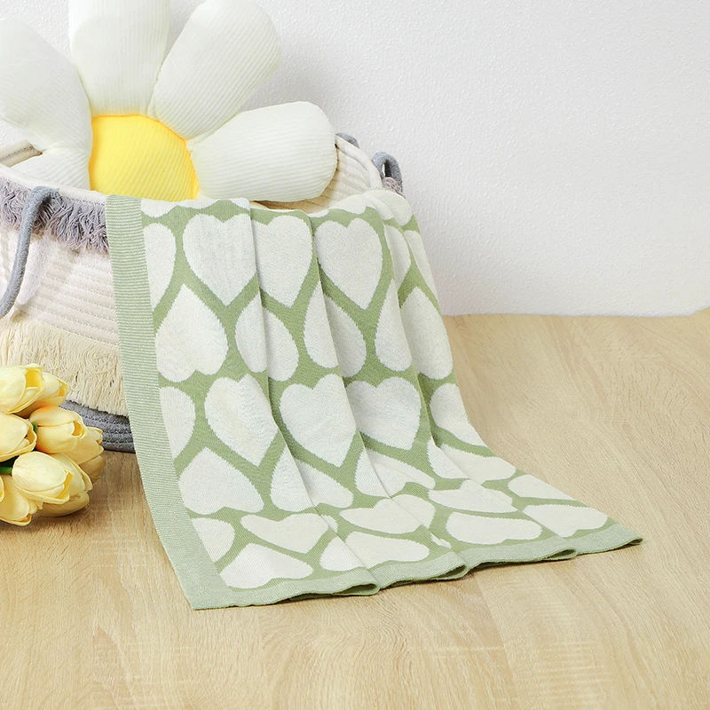 Newborn Baby Blankets Swaddle Wrap 90*70cm Cotton Knit Infant Soft Reversible Stroller Nursery  Bedding Cradle Quilt All Seasons 6