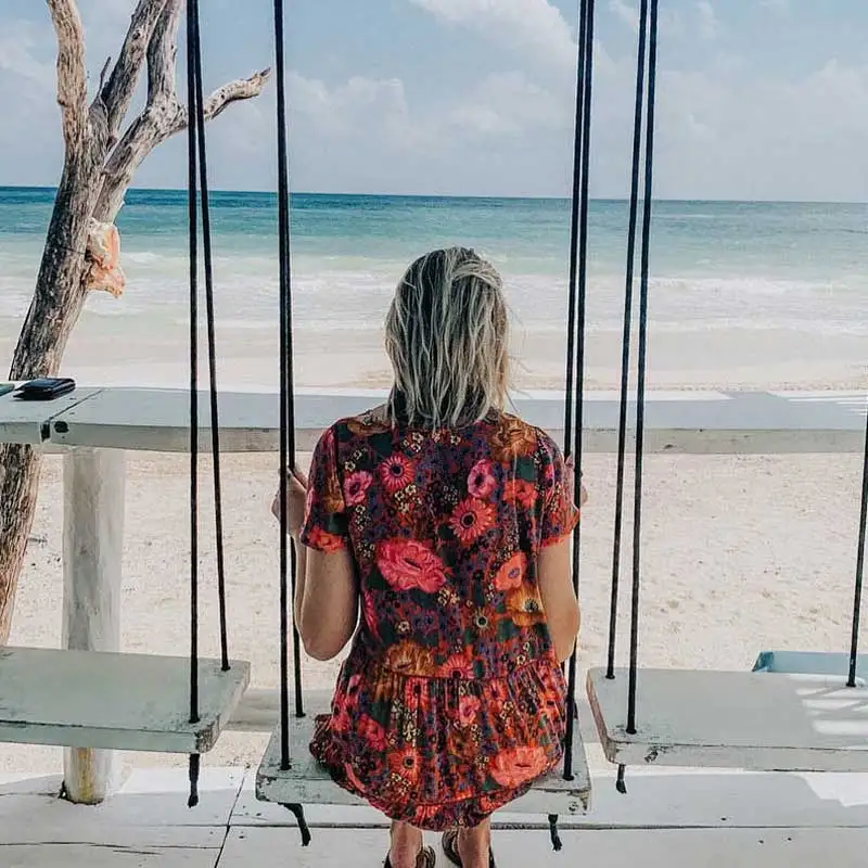 

Boho Dress Daisy Red Foral Print Summer Dress V-neck Button Front Sleeve Rayon Mini Women Dress Bohemian Chic Vestidos 2024 NEW