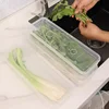 1/5PCS Refrigerator Storage Boxes Scallions Fresh Box Food Container Cold Storage Crisper Sealed Fridge Organiser with Lid Jars 3