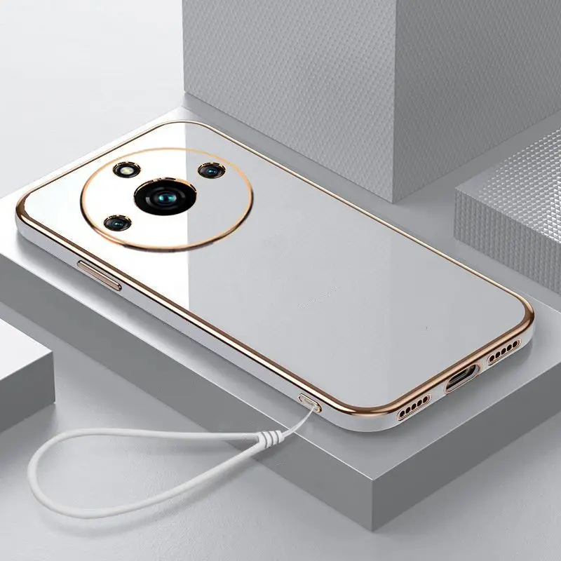 Luxury Square Plating Shockproof Silicone Phone Case - Premium Back Cover s