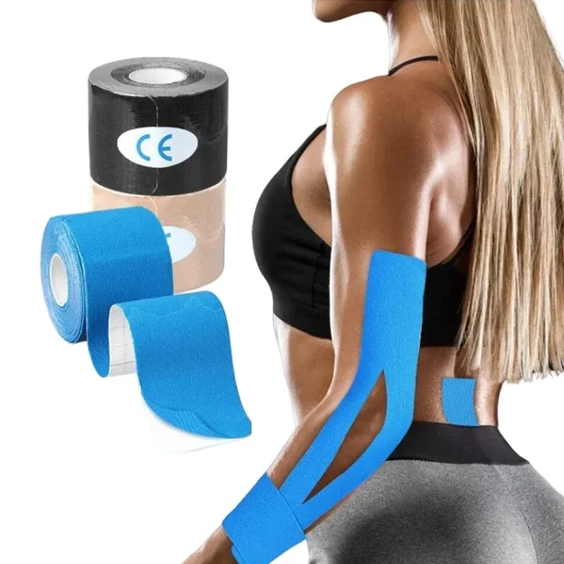 

5cmx5m Kinesiology Elastoplast Tape Muscle Bandage Sports Cotton Elastic Adhesive Strain Injury Tape Knee Pain Relief Stickers