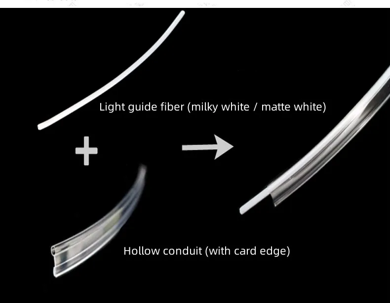 Solid Core Pmma Optic Fiber Plastic Transparent Skirt Side Glow Cable 2.5mm 3mm 4mm 5mm 6mm For Car Decorative Lighting
