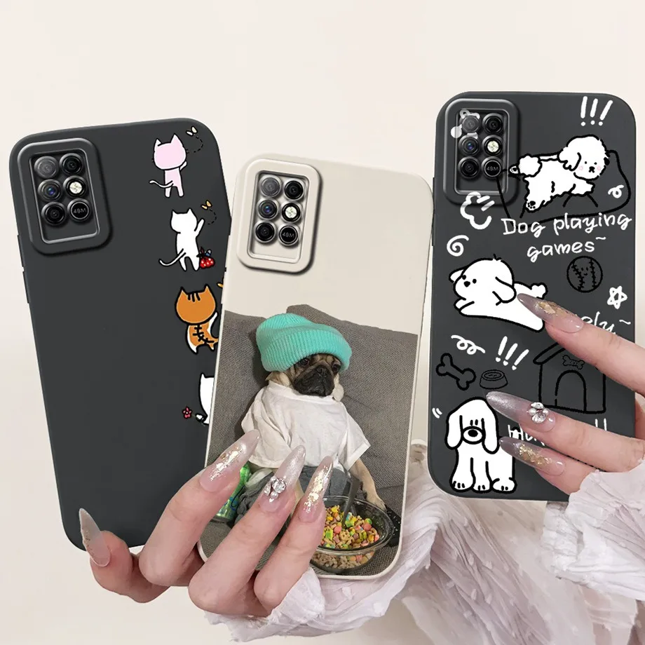 부드러운 실리콘 후면 케이스, 팬더 대리석 드래곤 고양이 우주 비행사 전화 커버, X892 X683 Capas, Infinix Note 8i Note8 8i 용