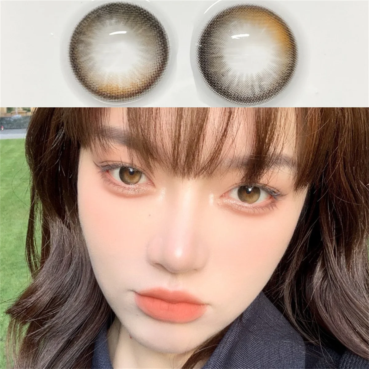 Prescription myopia 0-800 degrees pupil Colored Contact Lenses eyes Cosmetic Natural contact lens yearly