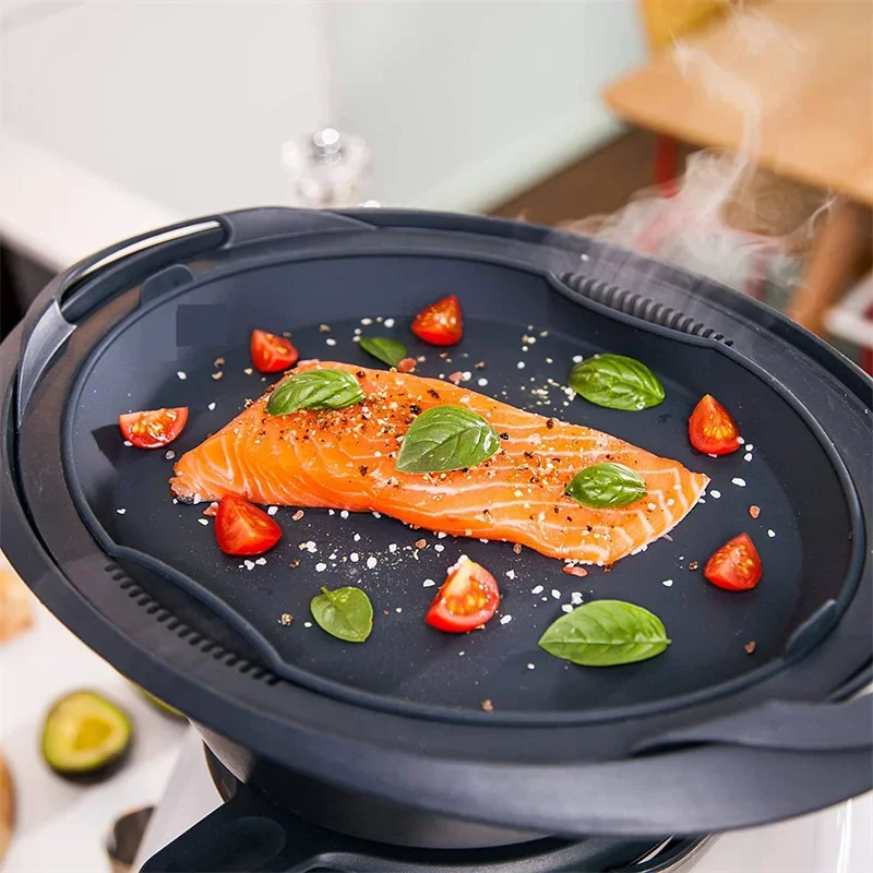 Description Picture 5 of itemSilicone Baking Mat Steamer Steaming Tray Dish Pan For The Varoma Insert Base of Thermomix TM31 TM6 TM5 kitchen accessories