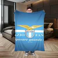 Lazio Logo Blanket Oversized Winter Bed Blankets Offers Plaid Cute Throw Blanket Fluffy Interior for Home Microfiber Bedding 1
