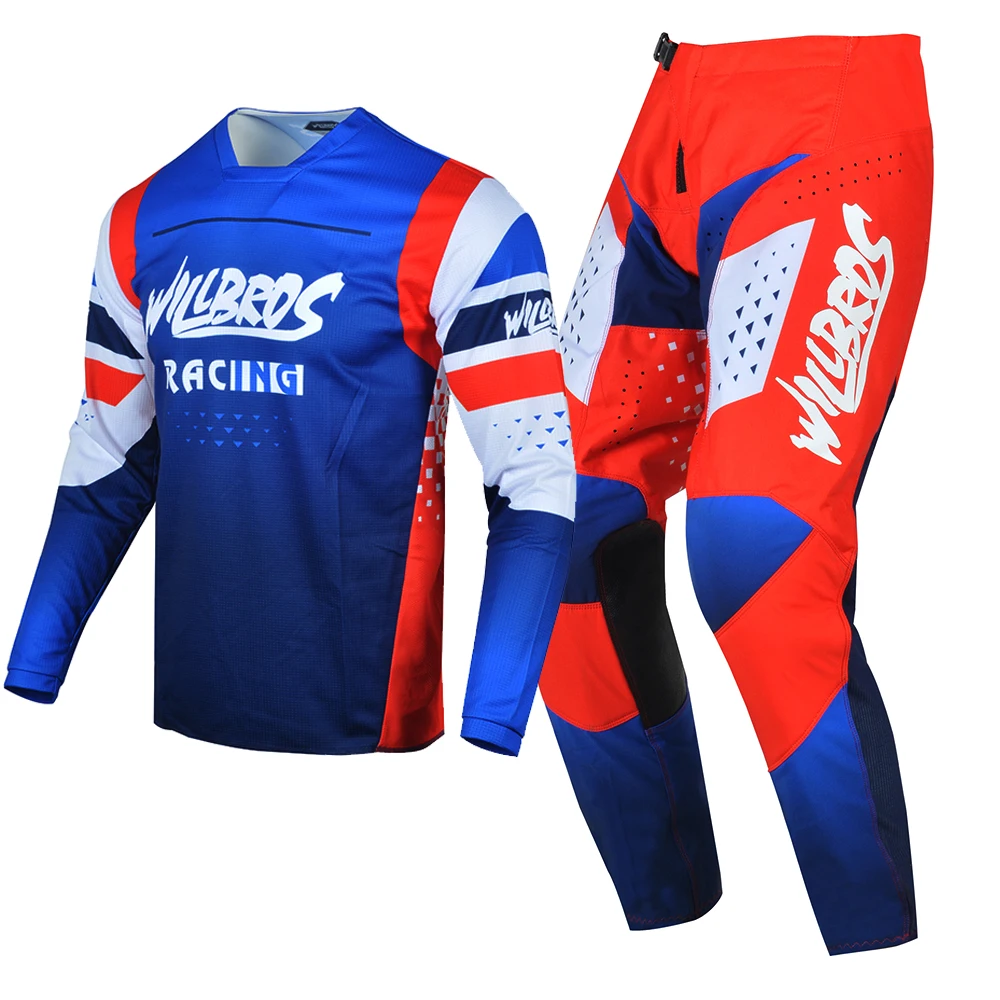 

Willbros MX Motocross Jersey Pants Combo Offroad Dirt Bike Enduro MTB BMX Downhill Cross Country Racing Gear Set