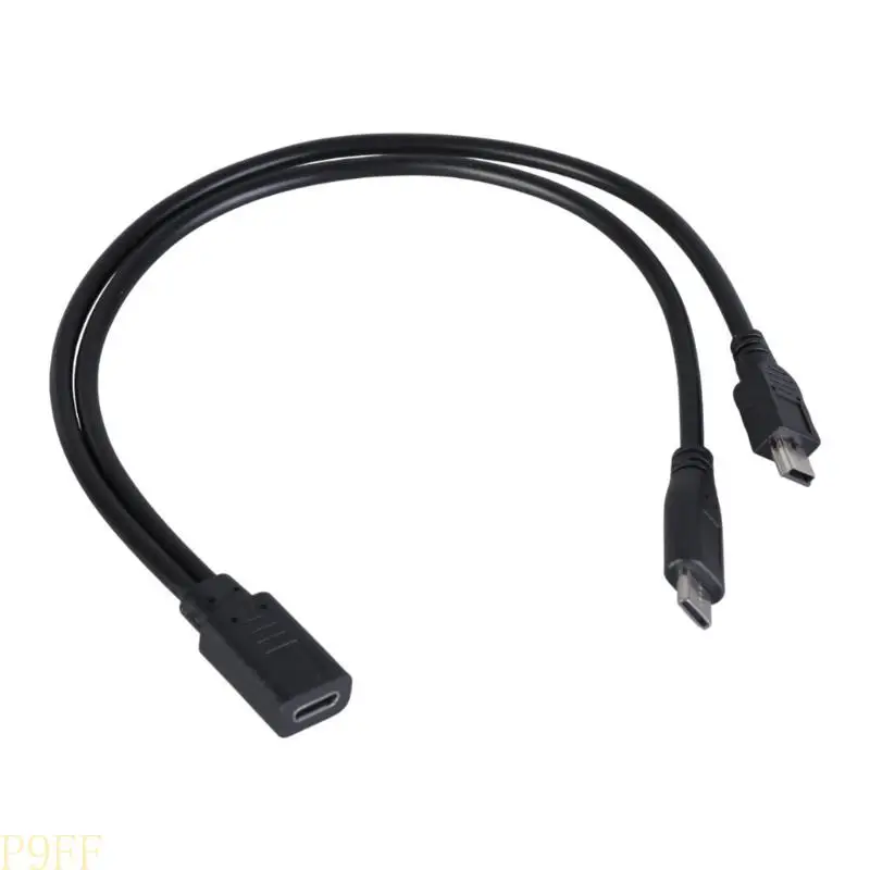 CS1W 다중 충전 케이블 USB C 분배기 케이블 2 in 1 고속 충전 코드 USB C 암